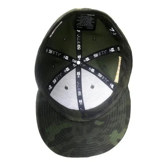 New Era 59Fifty New York Yankees Military Green Camo Fitted Hat 7 1/8 - Picture 7 of 10